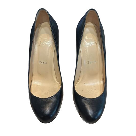 Christian Louboutin Nappa Morphing 100 Pump Black Leather 37 / US 7 AS IS - Picture 2 of 10